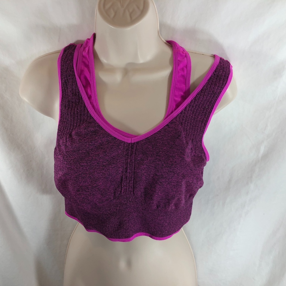 MTA Sports Sz XL Pink Sports Bra Workout Top